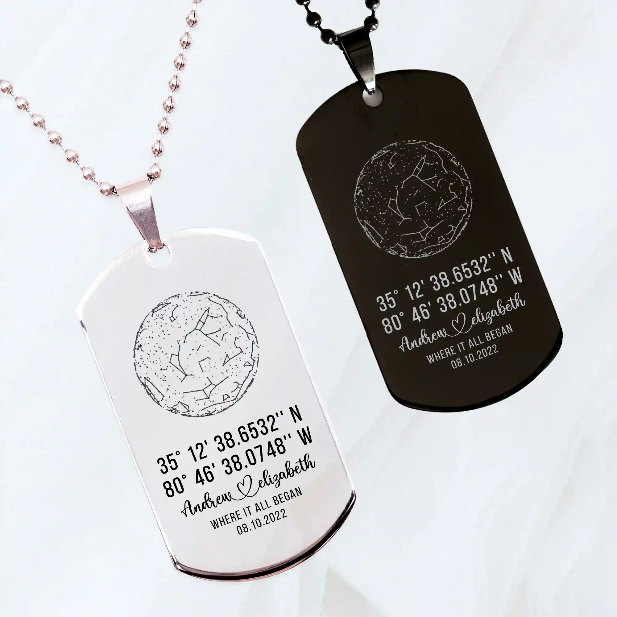 Coordinates Dog Tag Necklace: Where It All Began